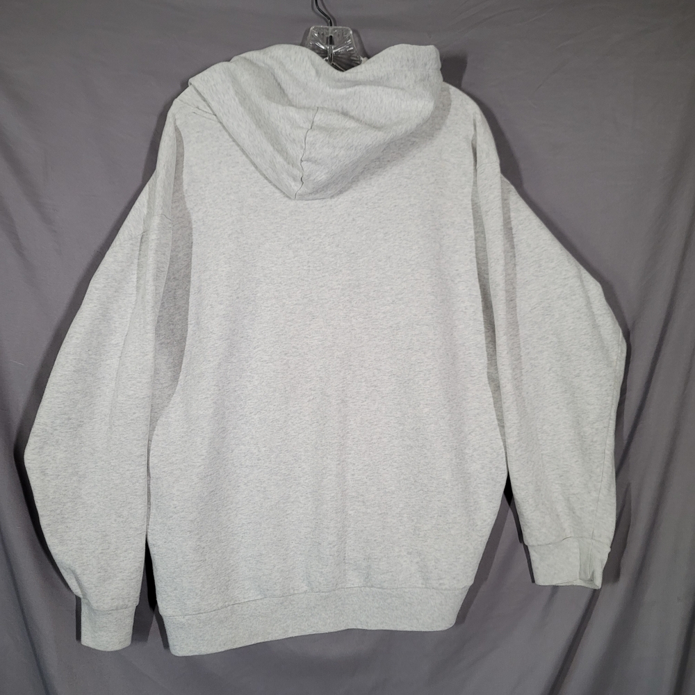 PINK Victoria's Secret Light Gray Hoodie Sweatshirt with Black Logo - Picture 2 of 3